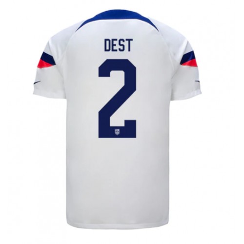 Maillot de foot États-Unis Sergino Dest #2 Domicile Monde 2022 Manches Courte